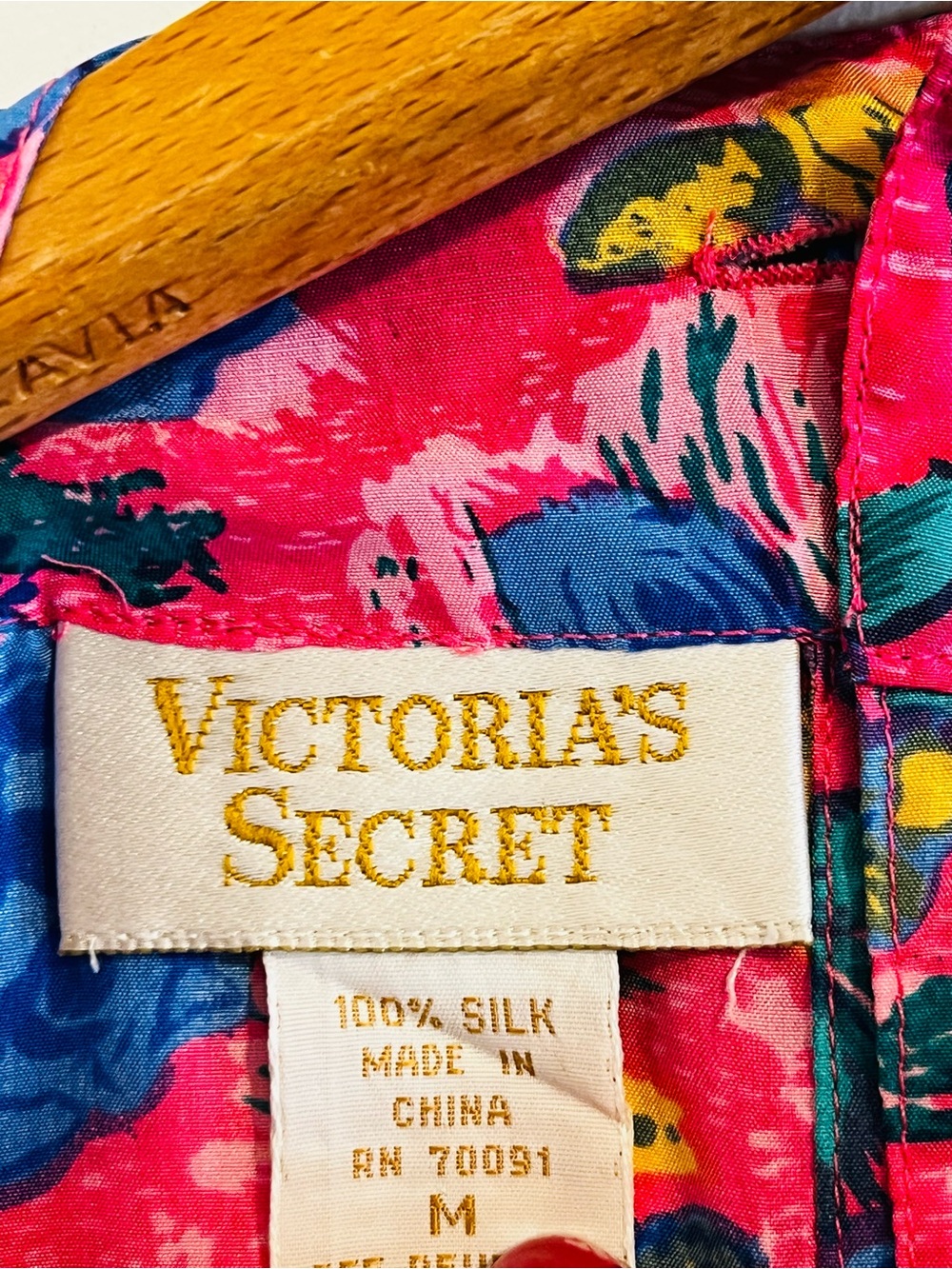 Vintage Victoria’s Secret 100% Silk Floral Maxi Dress Pink Blue Sleeveless Flowy - Picture 8 of 8